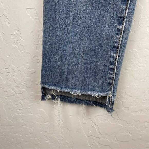 Driftwood Amelia Skraight Crop Classic Fit Frayed Step Hem Ankle Length Jeans 26 - Picture 2 of 8